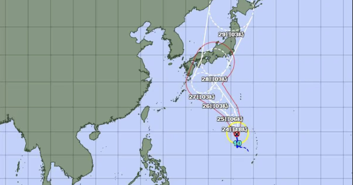 Trend visualization for 天気予報 台風