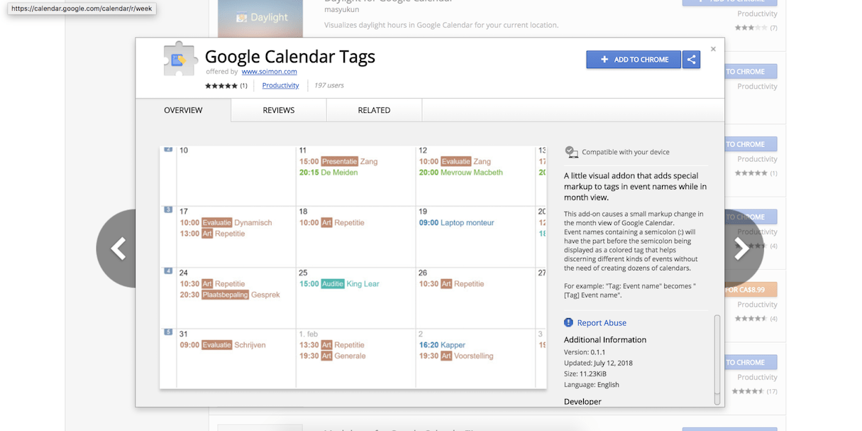 Calendar Extension