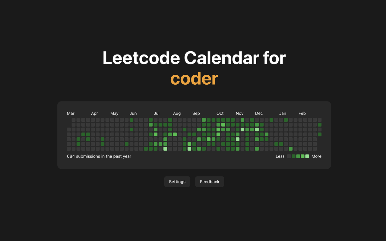 Calendar Extension Screenshot