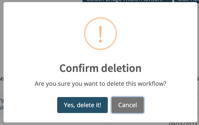 Confirm Deletion
