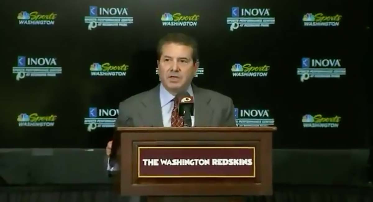 Dan Snyder during a press conference