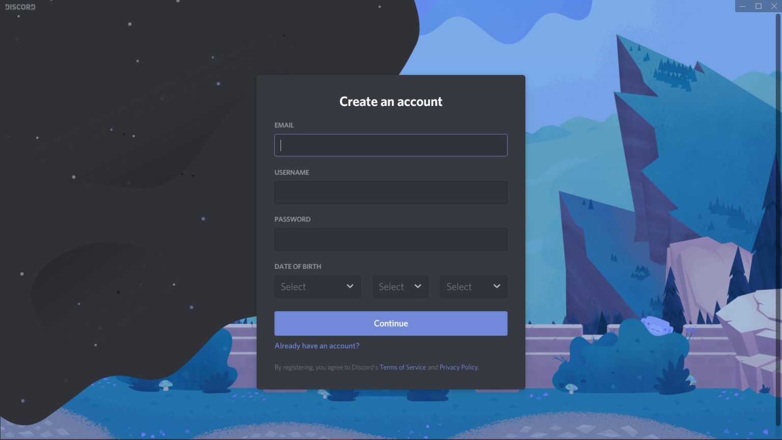 Discord 创建账户