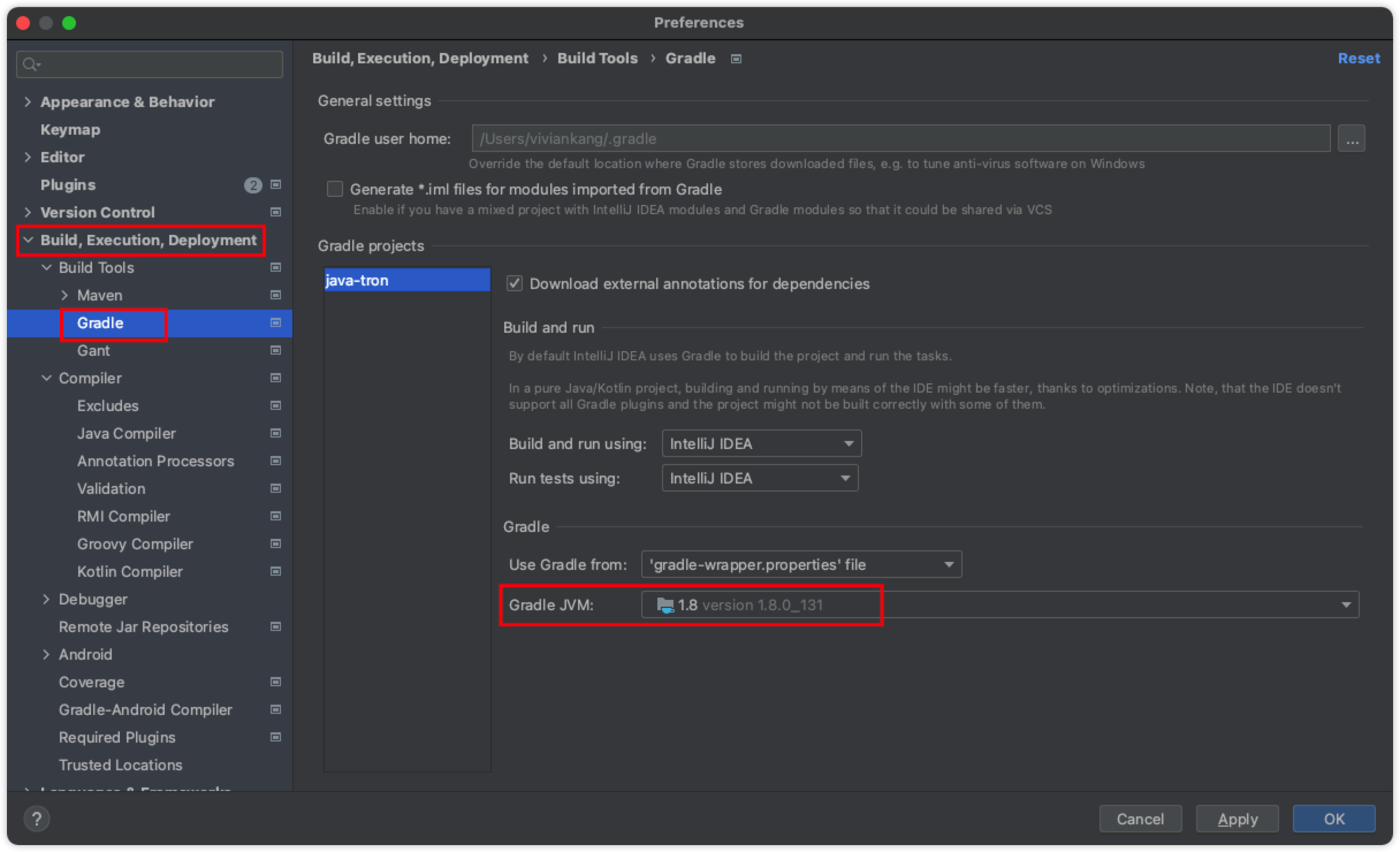 IDE Configuration