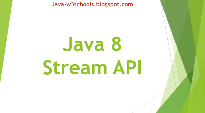 Java 8 Stream API