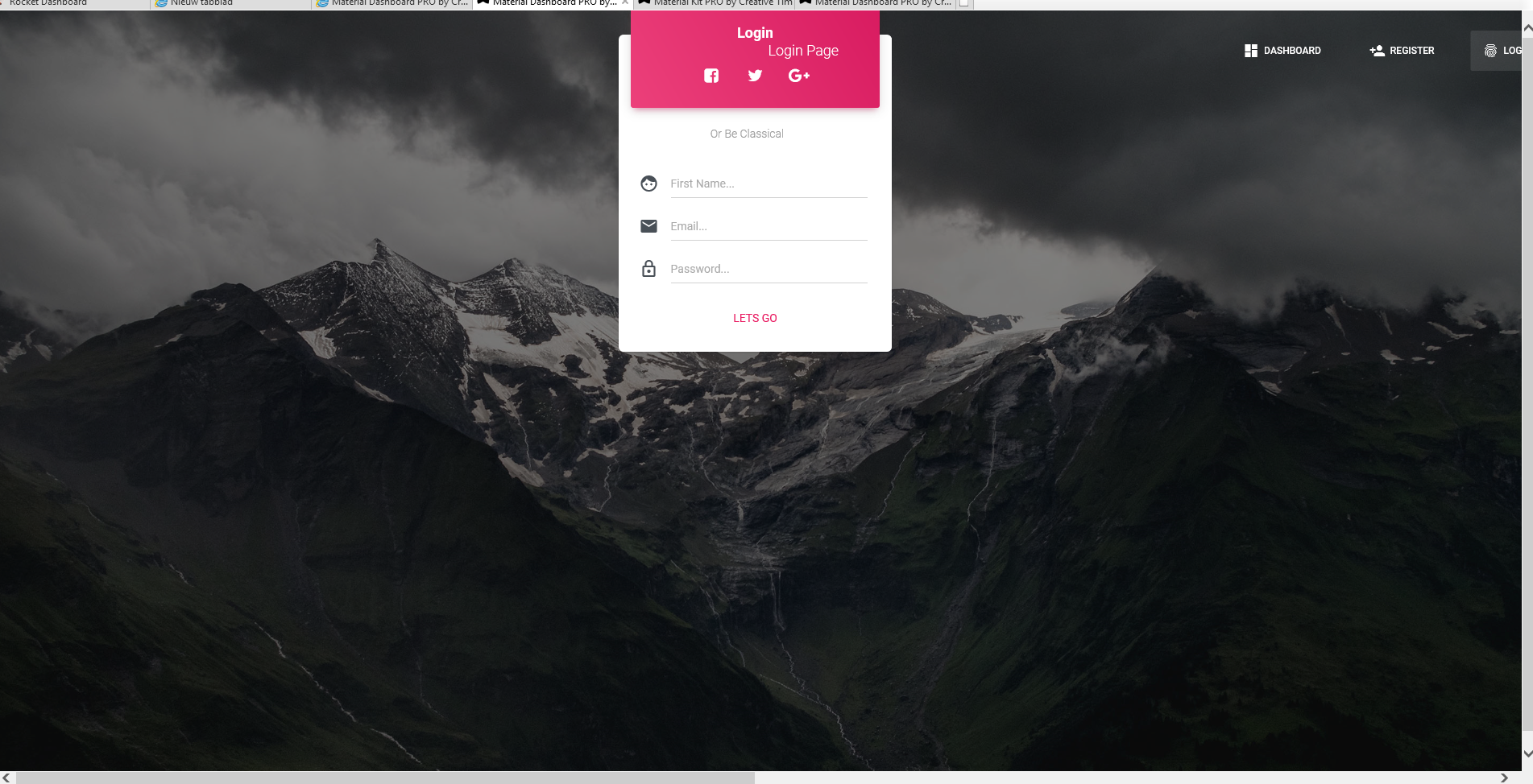 Login Page Bug
