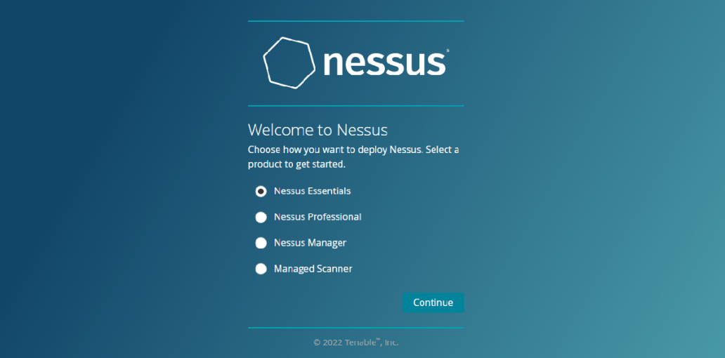Nessus 安装界面