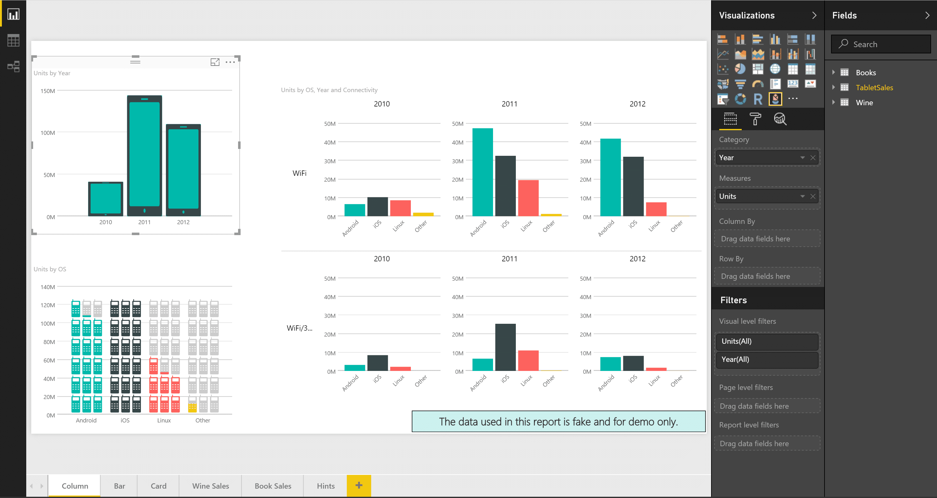 Power BI 示例图表
