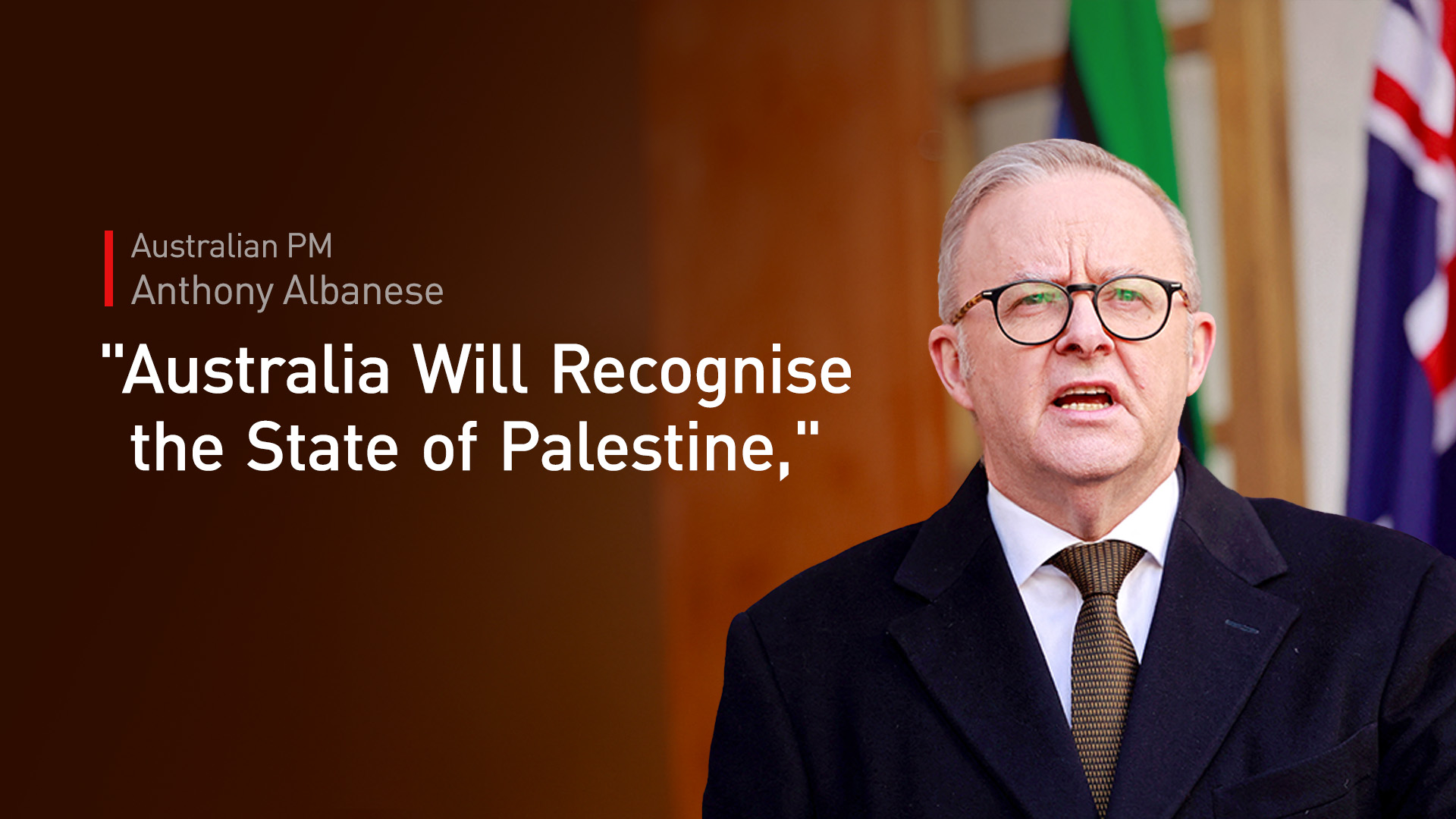 Prime Minister Anthony Albanese speaking to the nation in Canberra during a televised address April 2026