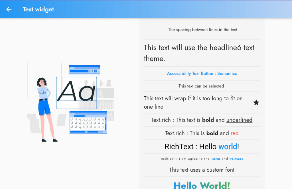Text Widget 示例