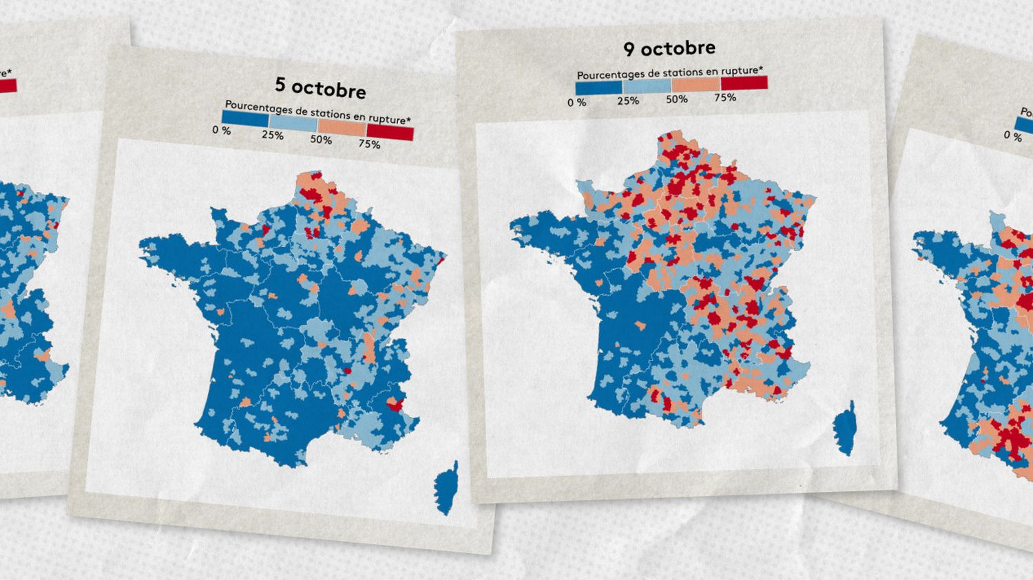Carte en temps réel des pénuries de carburant en France