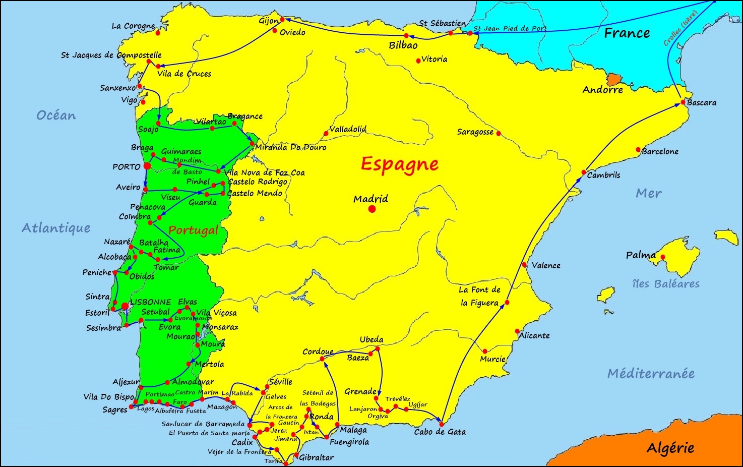 Trend visualization for espagne – portugal