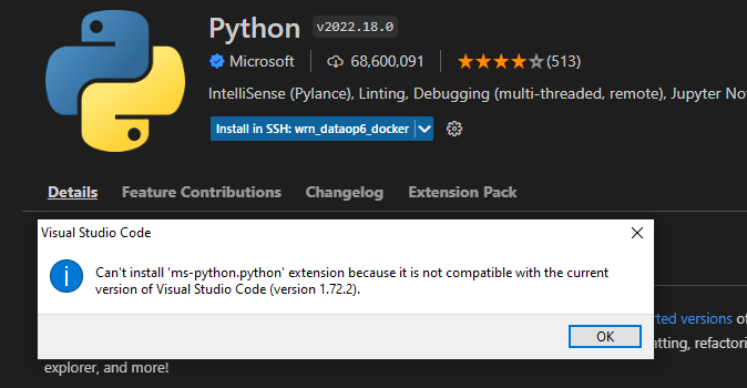 安装 Python 扩展