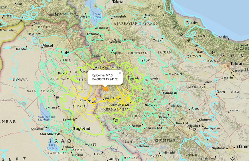 Map highlighting Iran's geographic position and resource wealth