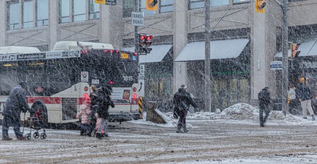 Trend visualization for snow storm weather forecast toronto