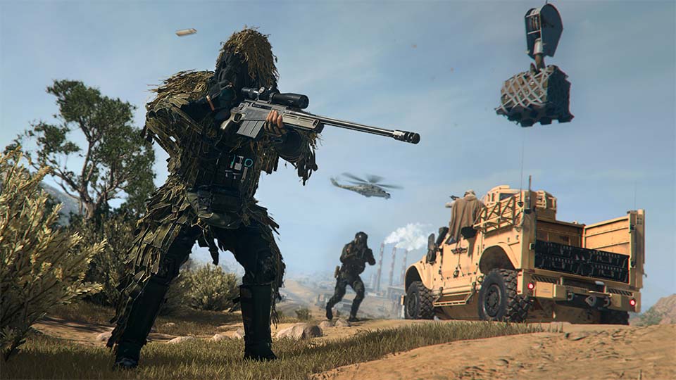 soldiers fighting in a warzone