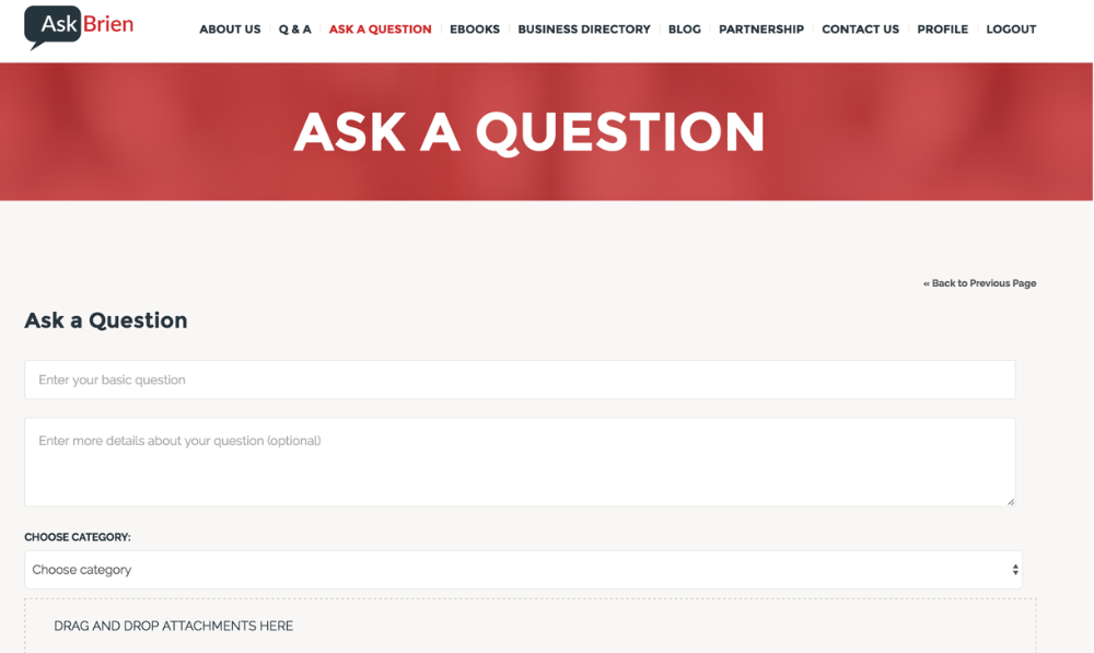 Submit Question Form