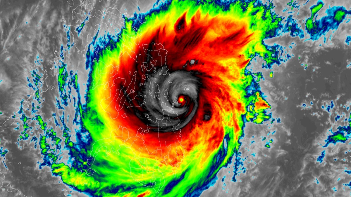Satellite view of Super Typhoon Ragasa over the Philippines