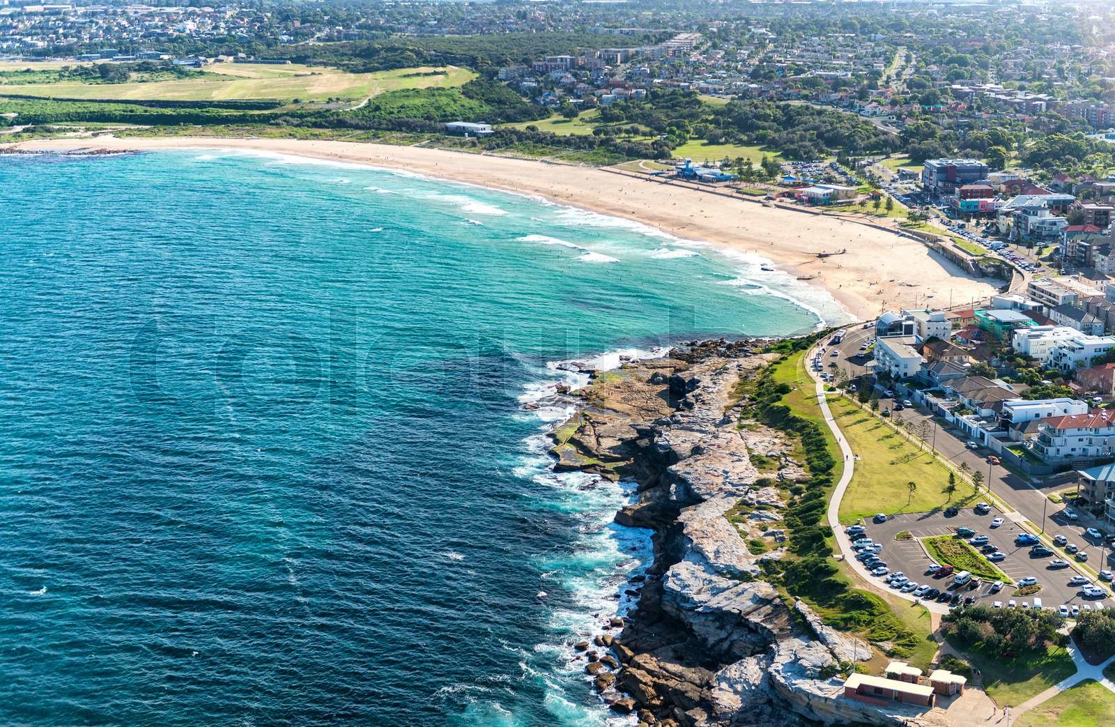 Aerial view of Sydney's eastern beaches including Coogee and Maroubra