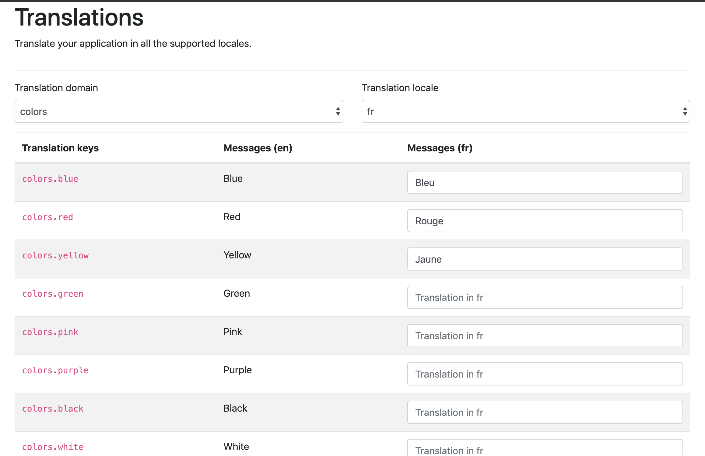 Translation Interface