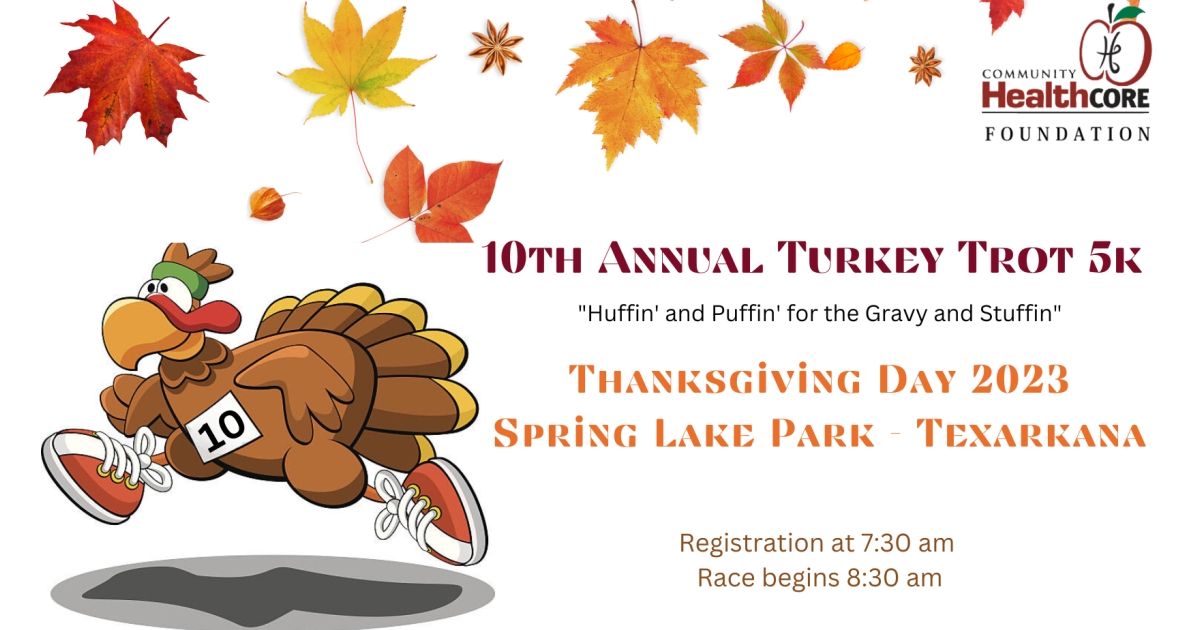 Participants in a Thanksgiving Turkey Trot race