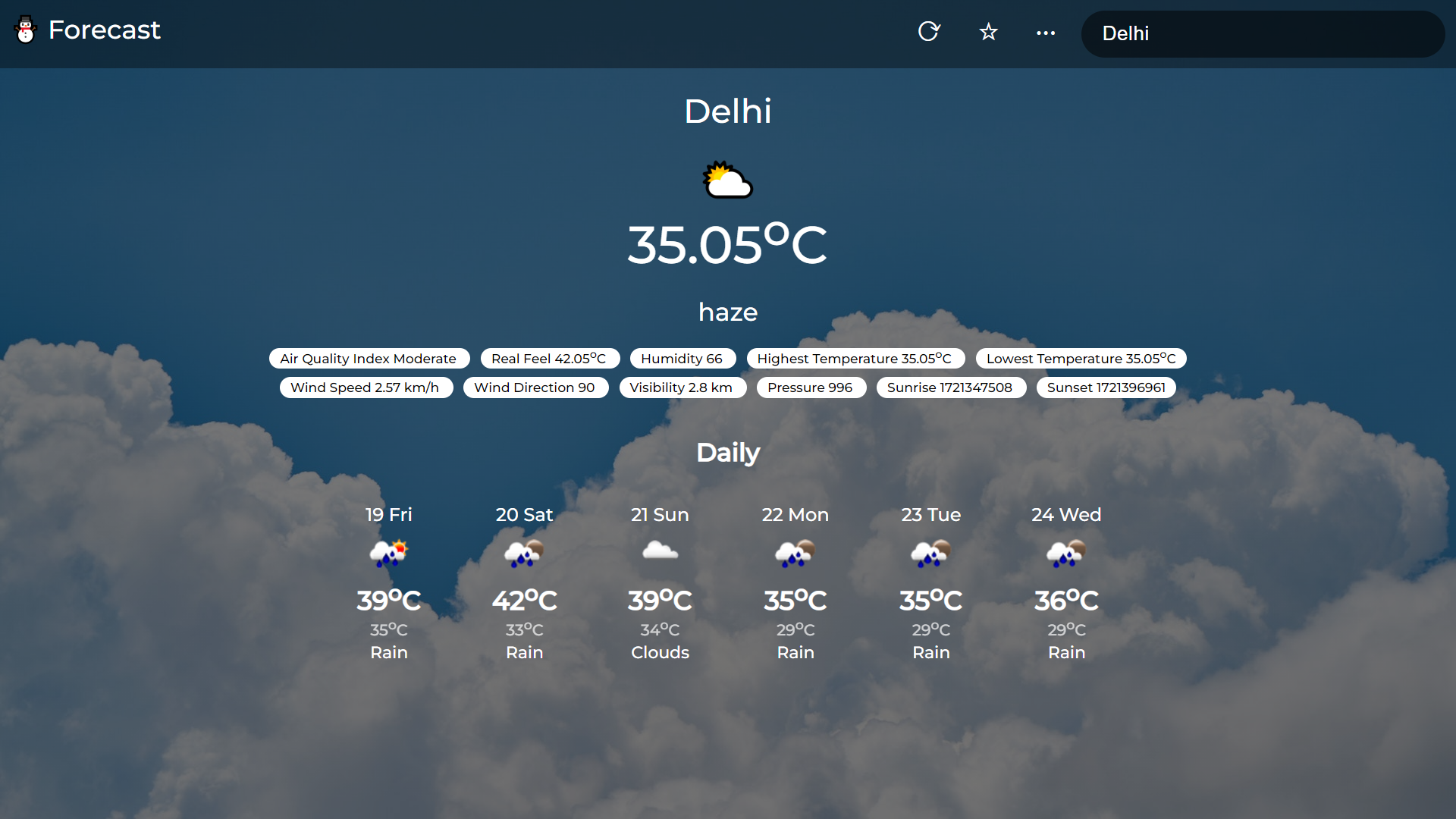 Weather API Example