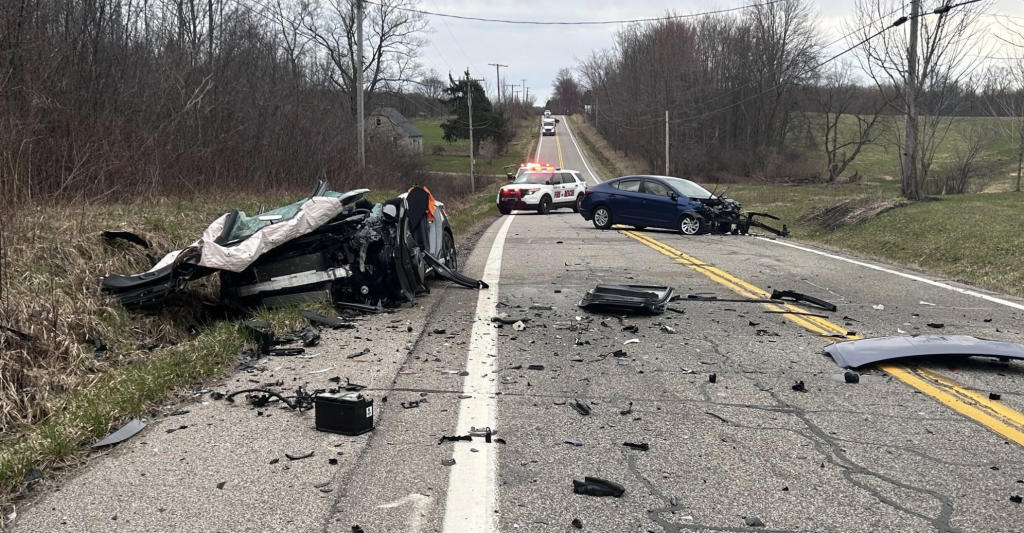 wrecked car highway accident