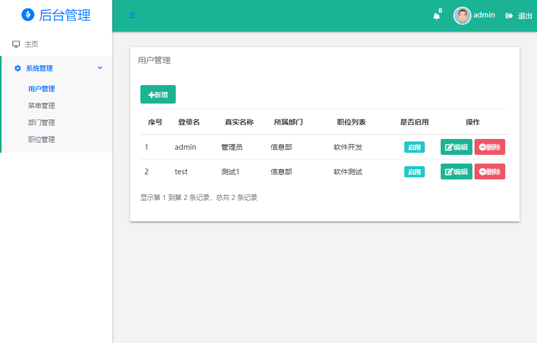 权限管理界面
